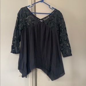 Grey Lacey top